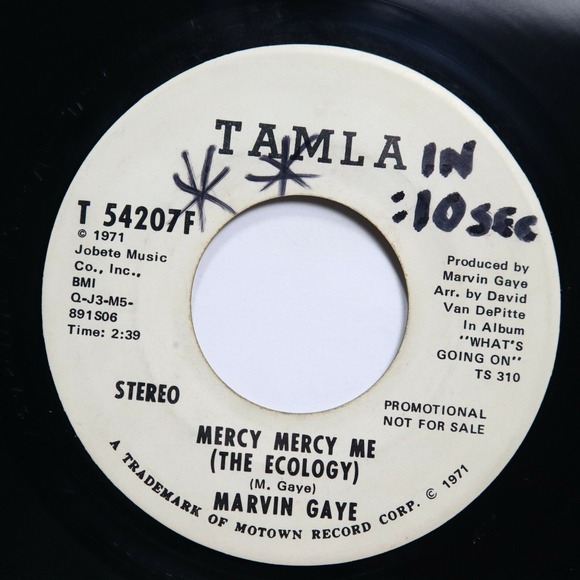MARVIN GAYE - MERCY MERCY ME - SOUL 45 *PROMO*
